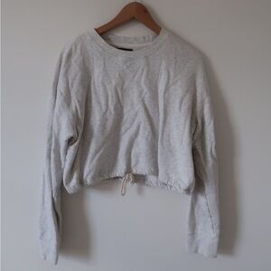 LA Hearts Cropped Sweatshirt Drawstring Bottom Size M